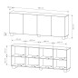 COMO komoda 200 cm 4-drzwiowa jasne drewno – nowoczesna duża komoda MDF, push-to-open, drewniane nogi, minimalistyczny design COMO komoda 200 cm 4-drzwiowa jasne drewno – nowoczesna duża komoda MDF, push-to-open, drewniane nogi, minimalistyczny design