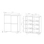 COMO wysoka komoda 4-drzwiowa jasne drewno – nowoczesna komoda MDF, push-to-open, drewniane nogi, minimalistyczny design, zaokrą COMO wysoka komoda 4-drzwiowa jasne drewno – nowoczesna komoda MDF, push-to-open, drewniane nogi, minimalistyczny design, zaokrą
