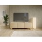 COMO stolik RTV 150 cm 3-drzwiowy jasne drewno – nowoczesna minimalistyczna szafka RTV MDF, push-to-open, drewniane nogi, zaokrą COMO stolik RTV 150 cm 3-drzwiowy jasne drewno – nowoczesna minimalistyczna szafka RTV MDF, push-to-open, drewniane nogi, zaokrą