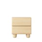 COMO stolik nocny 2 szuflady jasne drewno – nowoczesna minimalistyczna szafka nocna MDF, push-to-open, drewniane nogi, pełen wys COMO stolik nocny 2 szuflady jasne drewno – nowoczesna minimalistyczna szafka nocna MDF, push-to-open, drewniane nogi, pełen wys