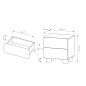 COMO stolik nocny 2 szuflady jasne drewno – nowoczesna minimalistyczna szafka nocna MDF, push-to-open, drewniane nogi, pełen wys COMO stolik nocny 2 szuflady jasne drewno – nowoczesna minimalistyczna szafka nocna MDF, push-to-open, drewniane nogi, pełen wys