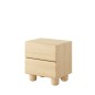 COMO stolik nocny 2 szuflady jasne drewno – nowoczesna minimalistyczna szafka nocna MDF, push-to-open, drewniane nogi, pełen wys COMO stolik nocny 2 szuflady jasne drewno – nowoczesna minimalistyczna szafka nocna MDF, push-to-open, drewniane nogi, pełen wys