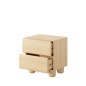 COMO stolik nocny 2 szuflady jasne drewno – nowoczesna minimalistyczna szafka nocna MDF, push-to-open, drewniane nogi, pełen wys COMO stolik nocny 2 szuflady jasne drewno – nowoczesna minimalistyczna szafka nocna MDF, push-to-open, drewniane nogi, pełen wys