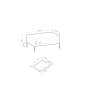 NAYA Ława L 104 biały | złoty stelaż NAYA Ława L 104 biały | złoty stelaż