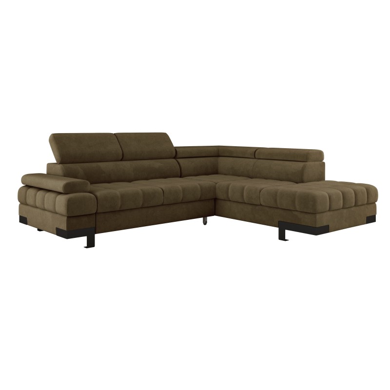 Narożnik SELVA L z funkcją spania i pojemnikiem Prawostronny w tkaninie SALVADOR 14 WERSAL