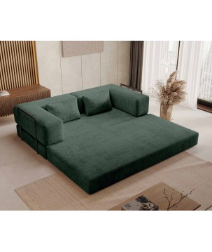 Nowoczesna sofo kanapa COZMO z funkcją spania w tkaninie POSO 14 DOMOHOME