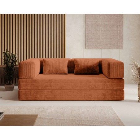 Nowoczesna sofo kanapa COZMO z funkcją spania w tkaninie POSO 40 DOMOHOME