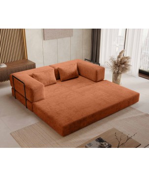 Nowoczesna sofo kanapa COZMO z funkcją spania w tkaninie POSO 40 DOMOHOME