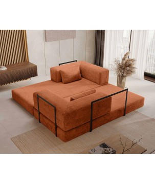 Nowoczesna sofo kanapa COZMO z funkcją spania w tkaninie POSO 40 DOMOHOME