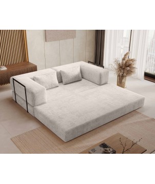 Nowoczesna sofo kanapa COZMO z funkcją spania w tkaninie POSO 100 DOMOHOME