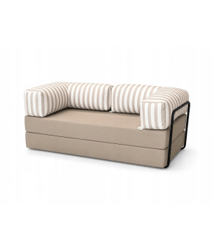 Nowoczesna ogrodowa sofo kanapa COZMO z funkcją spania w tkaninie MAGENTA DOMOHOME