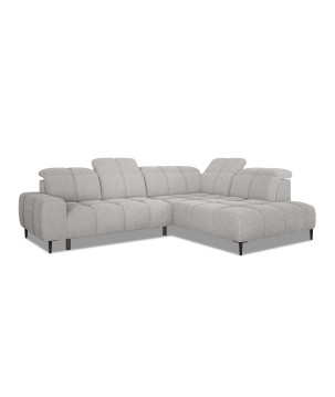 Narożnik GIOVANNI L Prawostronny z wysuwanym elektrzycznie siedziskiem w tkaninie AUSTIIN 17 WERSAL