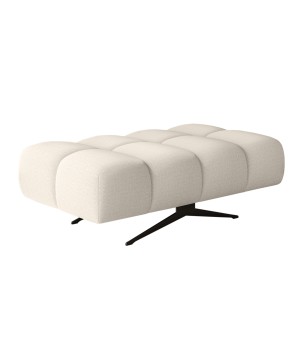 Nowoczesna pufa PRADO Soft Lux w tkaninie CURIO 02 WERSAL
