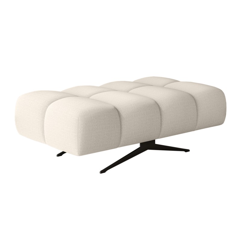 Nowoczesna pufa PRADO Soft Lux w tkaninie CURIO 02 WERSAL