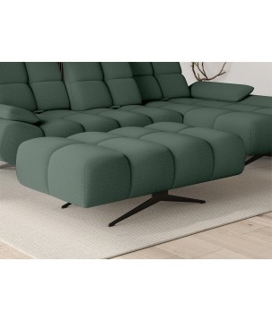 Nowoczesna pufa PRADO Soft Lux w tkaninie CURIO 37 WERSAL