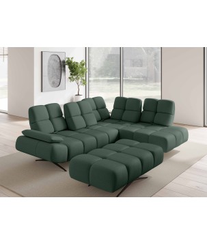 Nowoczesna pufa PRADO Soft Lux w tkaninie CURIO 37 WERSAL