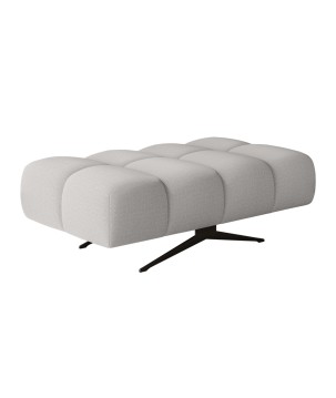 Nowoczesna pufa PRADO Soft Lux w tkaninie CURIO 80 WERSAL