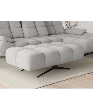Nowoczesna pufa PRADO Soft Lux w tkaninie CURIO 80 WERSAL