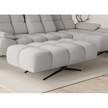 Nowoczesna pufa PRADO Soft Lux w tkaninie CURIO 80 WERSAL