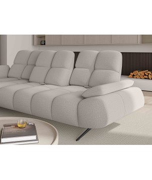 Nowoczesny Narożnik PRADO S lewostronny regulowane siedzisko i podłokietnik CURIO 80 WERSAL