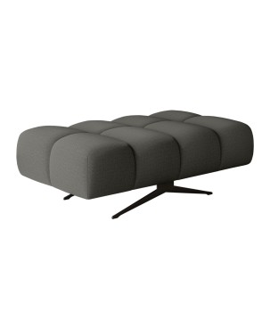Nowoczesna pufa PRADO Soft Lux w tkaninie CURIO 93 WERSAL