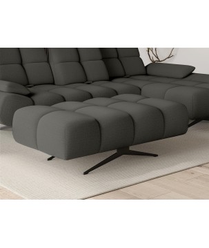 Nowoczesna pufa PRADO Soft Lux w tkaninie CURIO 93 WERSAL