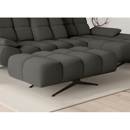 Nowoczesna pufa PRADO Soft Lux w tkaninie CURIO 93 WERSAL