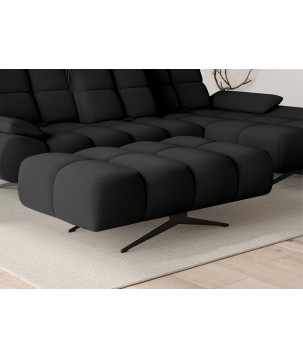 Nowoczesna pufa PRADO Soft Lux w tkaninie CURIO 99 WERSAL