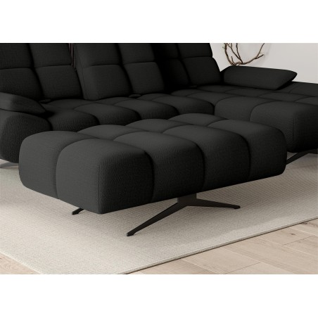 Nowoczesna pufa PRADO Soft Lux w tkaninie CURIO 99 WERSAL