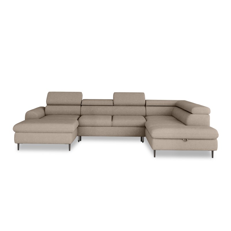 Narożnik RAYO XL Prawostronny z funkcją spania i pojemnikiem na pościel w tkaninie APHRODITE 04 WERSAL