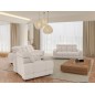 Nowoczesna sofa TOLLO 2 osobowa z regulacją zagłówka x2 tkanina SALVADOR 01 WERSAL