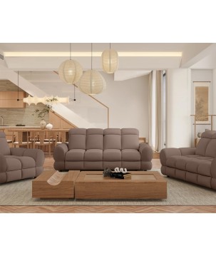 Nowoczesna sofa TOLLO 2 osobowa z regulacją zagłówka x2 tkanina SALVADOR 03 WERSAL