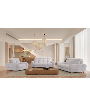 Nowoczesna sofa TOLLO 2 osobowa z regulacją zagłówka x2 tkanina SALVADOR 13 WERSAL