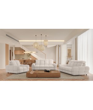 Nowoczesna sofa TOLLO 3 osobowa z regulacją zagłówka x2 tkanina SALVADOR 01 WERSAL