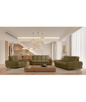 Nowoczesna sofa TOLLO 3 osobowa z regulacją zagłówka x2 tkanina SALVADOR 10 WERSAL