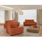 Nowoczesna sofa TOLLO 2 osobowa z elektryczną regulacją głębokości siedziska oraz z regulacją zagłówka x2 tkanina SALVADOR 07 WE