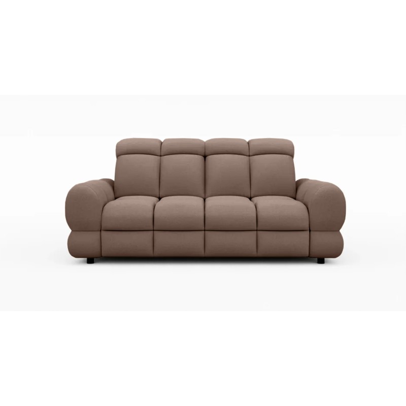 Nowoczesna sofa TOLLO 3 osobowa z elektryczną regulacją głębokości siedziska oraz z regulacją zagłówka x2 tkanina SALVADOR 03 WE