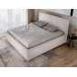 Łóżko Tapicerowane MARIETTA 140x200 – z pojemnikiem na pościel i metalowym stelażem POSO 100 WERSAL