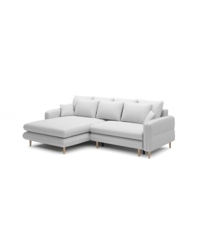 Elegancki narożnik SALLY S z funkcją spania w tkaninie SORELLA 01 WERSAL