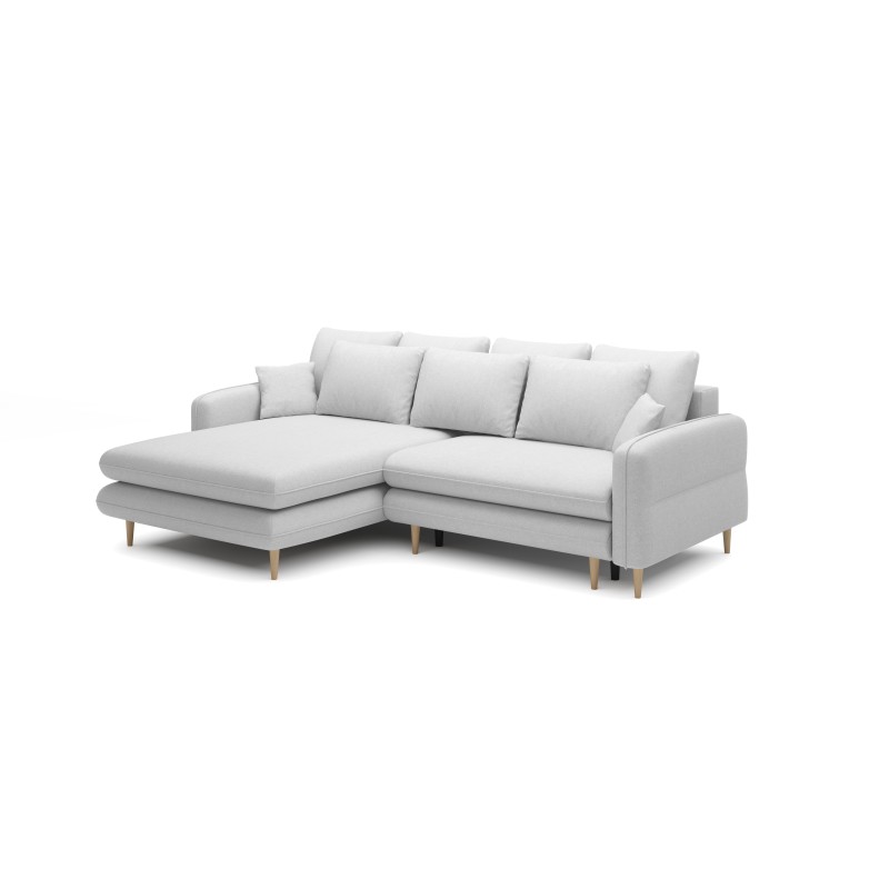 Elegancki narożnik SALLY S z funkcją spania w tkaninie SORELLA 01 WERSAL