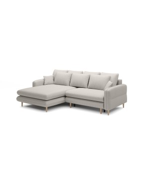 Elegancki narożnik SALLY S z funkcją spania w tkaninie SORELLA 05 WERSAL