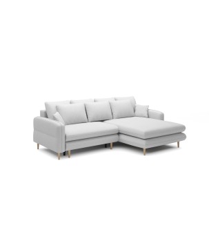 Elegancki narożnik SALLY S z funkcją spania w tkaninie SORELLA 01 WERSAL
