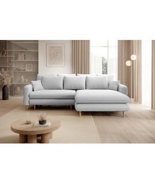 Elegancki narożnik SALLY S z funkcją spania w tkaninie SORELLA 01 WERSAL