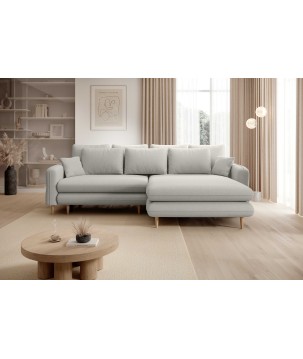 Elegancki narożnik SALLY S z funkcją spania w tkaninie SORELLA 05 WERSAL