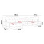 Narożnik TOLLO XL Lewostronny Elektryczna regulacja Tkanina SALVADOR 07 WERSAL