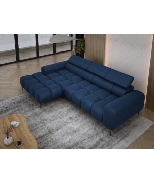 Narożnik PLAZA S Lewostronny z elektryczną regulacją siedziska w tkaninie SOLAR 79 WERSAL