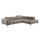 Narożnik PLAZA L Prawostronny z elektryczną regulacją siedziska w tkaninie EDEN 04 WERSAL
