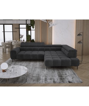 Narożnik PLAZA L Prawostronny z elektryczną regulacją siedziska w tkaninie EDEN 21 WERSAL