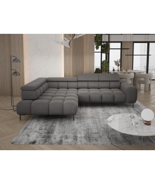 Narożnik PLAZA L Lewostronny z elektryczną regulacją siedziska w tkaninie APHRODITE 22 WERSAL