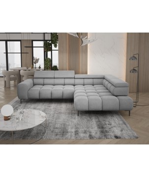 Narożnik PLAZA L Prawostronny z elektryczną regulacją siedziska w tkaninie APHRODITE 19 WERSAL